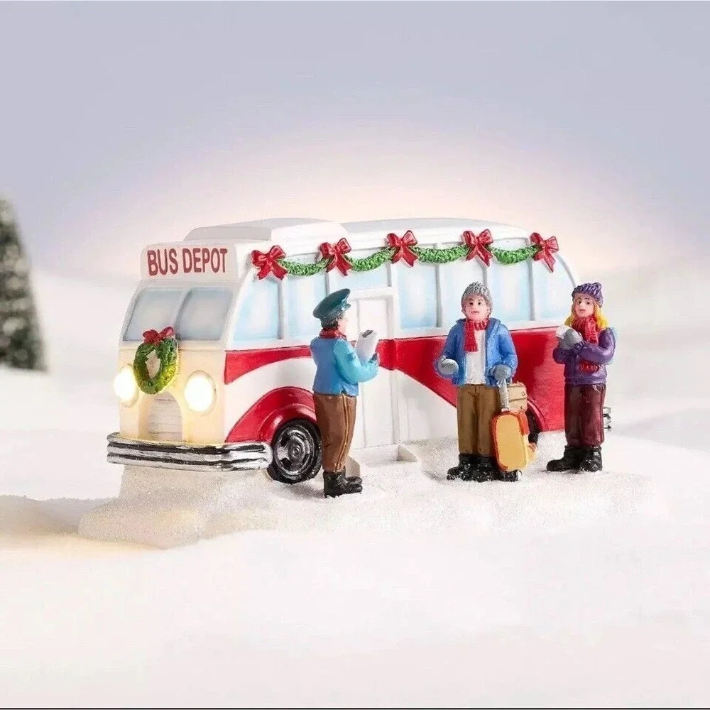 St Nicholas Square Christmas Village Bus Santa Retired 2023‎